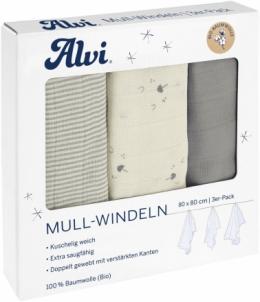 Alvi Mull-Windeln Faces 3 Stk. 80x80cm