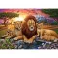 Art Puzzle Lion Family
