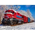 Bluebird Puzzle Red Train In The Snow