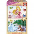 Educa 2 Holzpuzzles - Disney Princess