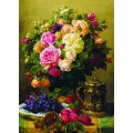 Gold Puzzle Jean-Baptiste Robie: Still Life with Roses, Grapes and Plums