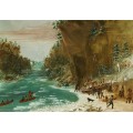 Grafika Kids George Catlin: The Expedition Encamped below the Falls of Niagara. January 20, 1679, 1847-1848