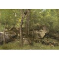 Grafika Kids Jean-Baptiste-Camille Corot: Rocks in the Forest of Fontainebleau, 1860-1865