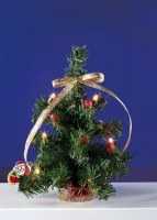 Großer Weihnachtsbaum mit 6 Birnchen, für Puppenhaus