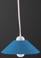 Hängelampe LED mit farbigem Schirm für Puppenhaus, Farbe blau