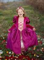 Königinnenkleid für Kinder, Farbe magenta, Grösse S