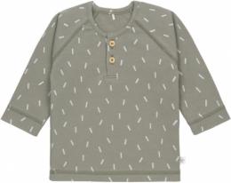 Lässig Langarm Shirt GOTS 74/80 Speckles olive