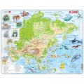 Larsen Rahmenpuzzle - Asien (auf Russisch)