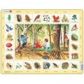 Larsen Rahmenpuzzle - Die Tiere aus dem Wald (auf Russisch)