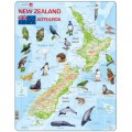 Larsen Rahmenpuzzle - New-Zealand Physical With Animals (Text in englischer Sprache)