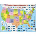 Larsen Rahmenpuzzle - United States of America (auf Englisch)