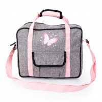 Pflegetaschen-Set grau/rosa - Puppenzubehör