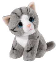 Plüschtier Mini-Mi Katze, 14 cm Farbe grau