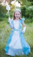 Prinzessinnen-Kleid mit Reifrock, Grösse S/M Farbe blau
