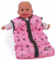 Puppen-Schlafsack, Sternchen grau