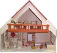 Ein Angebot für Puppenhaus mit Balkon, ohne Möbel und Zubehör rot natur/rot Rülke Holzspielzeug aus Puppen > Puppenhäuser und Zubehör > Puppenhäuser - jetzt kaufen. Lieferzeit 4-7 Tage.