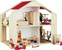 Ein Angebot für Puppenhaus Sonnenschein, ohne Möbel und Zubehör natur/rot Rülke Holzspielzeug aus Puppen > Puppenhäuser und Zubehör > Puppenhäuser - jetzt kaufen. Lieferzeit 4-7 Tage.