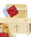 Puppenhausmöbel Küche Rustikal, Küchenschrank mit Löffelbord