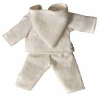 Puppenkleidung Hose und Jacke, weiss, für EgmontToys Puppen 30-32cm
