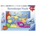 Ravensburger 2 Puzzles - Kunterbunte Unterwasserwelt