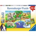 Ravensburger 2 Puzzles - Tiere im Zoo