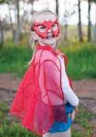 Rotes Fledermaus-Cape mit Maske, Kindercape