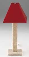 Stehlampe mit rotem Schirm, für Puppenhaus