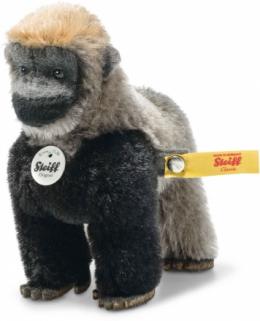 Steiff Gorilla Boogie 11cm Mohair grau/schwarz - Sammlerstück
