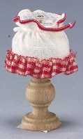 Tischlampe mit kariertem Schirm, für Puppenhaus