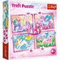 Trefl 4 Puzzles - Unicorns