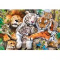 Trefl Wood Craft Holzpuzzle - Wild Cats in the Jungle