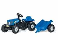 Ein Angebot für Trettraktor rollyKid New Holland, Farbe blau mit Anhänger blau rolly toys aus Spielzeug für draußen > Kinderfahrzeuge > Trettraktoren - jetzt kaufen. Lieferzeit 3-5 Tage.