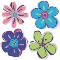 Wandaufkleber Wallies Motiv-Sticker (Cutouts) Doodle Flowers