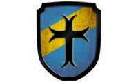Wappenschild Kreuz, blau