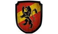 Wappenschild Löwe, rot