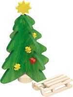 Ein Angebot für Weihnachtsbaum und Schlitten fürs Puppenhaus mehrfarbig Rülke Holzspielzeug aus Puppen > Puppenhäuser und Zubehör > Sonstiges Puppenhauszubehör - jetzt kaufen. Lieferzeit 3-5 Tage.