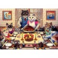Art Puzzle Cat Family