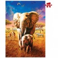 Art Puzzle Mother Elephant