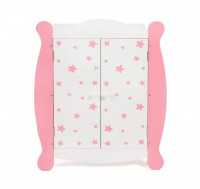 Bayer Chic 2000 Puppen-Kleiderschrank in Stars pink