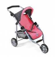 Bayer Chic 2000 Puppenwagen Jogging-Buggy Lola in Melange anthrazit-pink