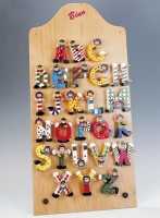 Clown-Buchstabe Holz -N-