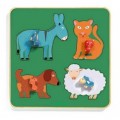 Djeco Holz-Rahmenpuzzle - Family Farm
