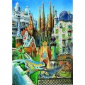 Educa Puzzle 1000 Teile Mini - Gaudi: Collage