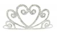 Glitzer-Tiara - Kopfschmuck für Kinder, silber