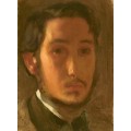 Grafika Edgar Degas: Self-Portrait with White Collar, 1857