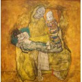 Grafika Egon Schiele: Mutter mit zwei kindern II, 1915