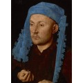 Grafika Jan van Eyck - Portrait of a Man with a Blue Chaperon, 1430-33