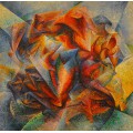 Grafika Umberto Boccioni: Dinamismo di un ciclista  un dipinto, 1913