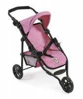 Jogging-Buggy LOLA für Puppen, Jeans pink