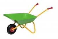 Kinderschubkarre mit Metallschüssel für Kinder in grün